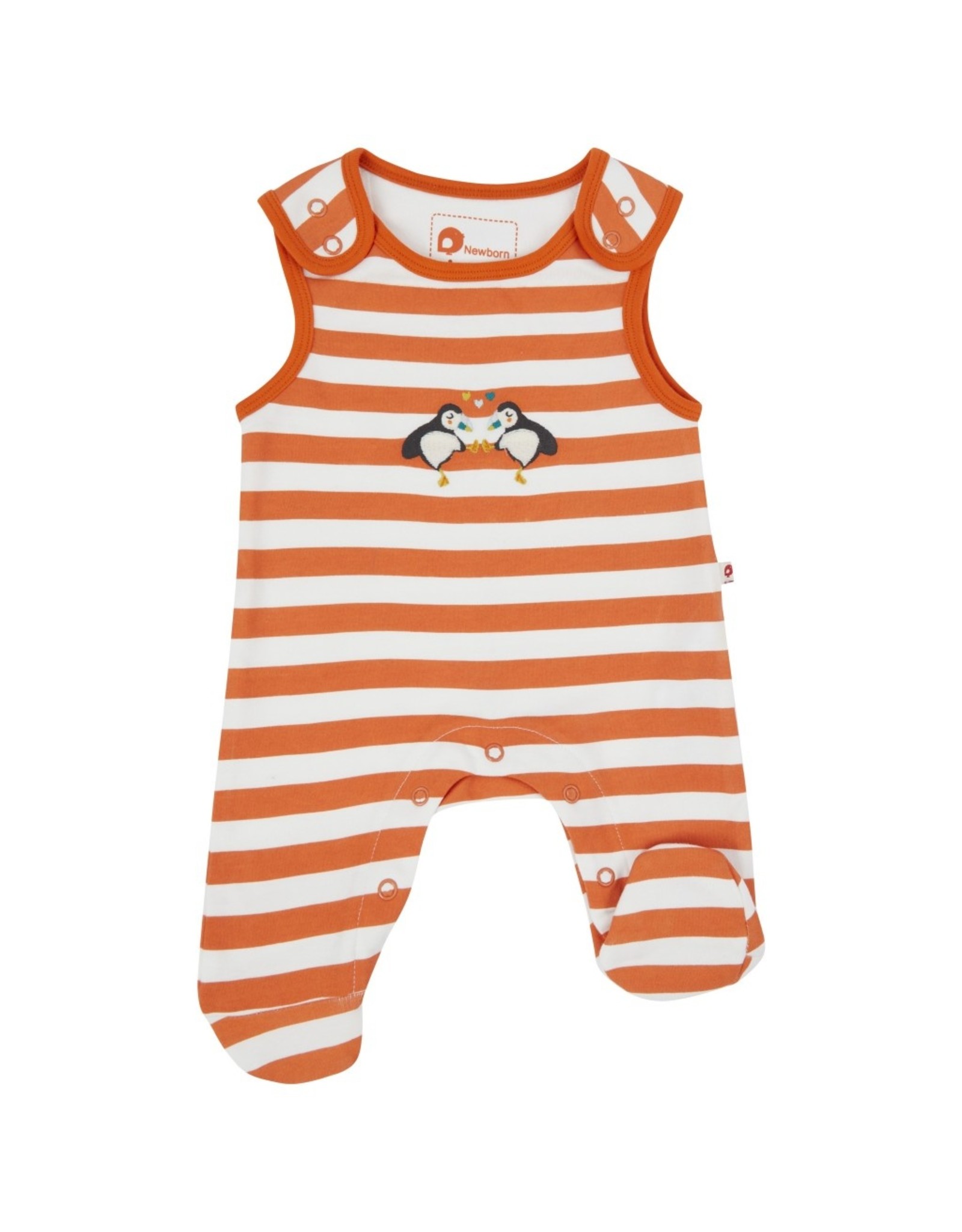Piccalilly Piccalilly 2 Pack Baby Bodysuits - Puffin