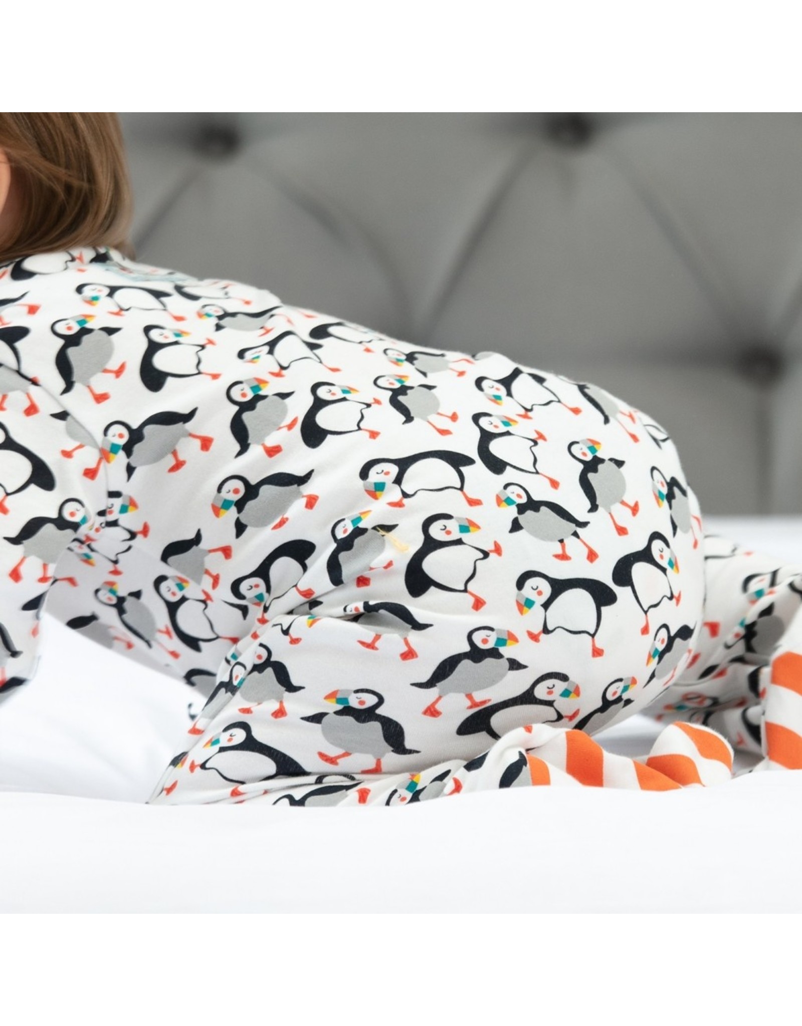 Piccalilly Piccalilly Footed Sleepsuit - Puffins