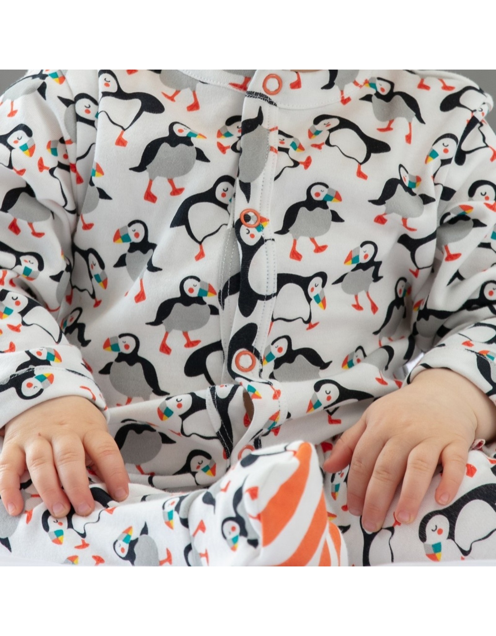 Piccalilly Piccalilly Footed Sleepsuit - Puffins
