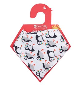 Piccalilly Piccalilly 2 in 1 Bandana Bib and Burp Cloth- Puffins