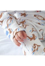 Piccalilly Piccalilly Footed Sleepsuit - Otters
