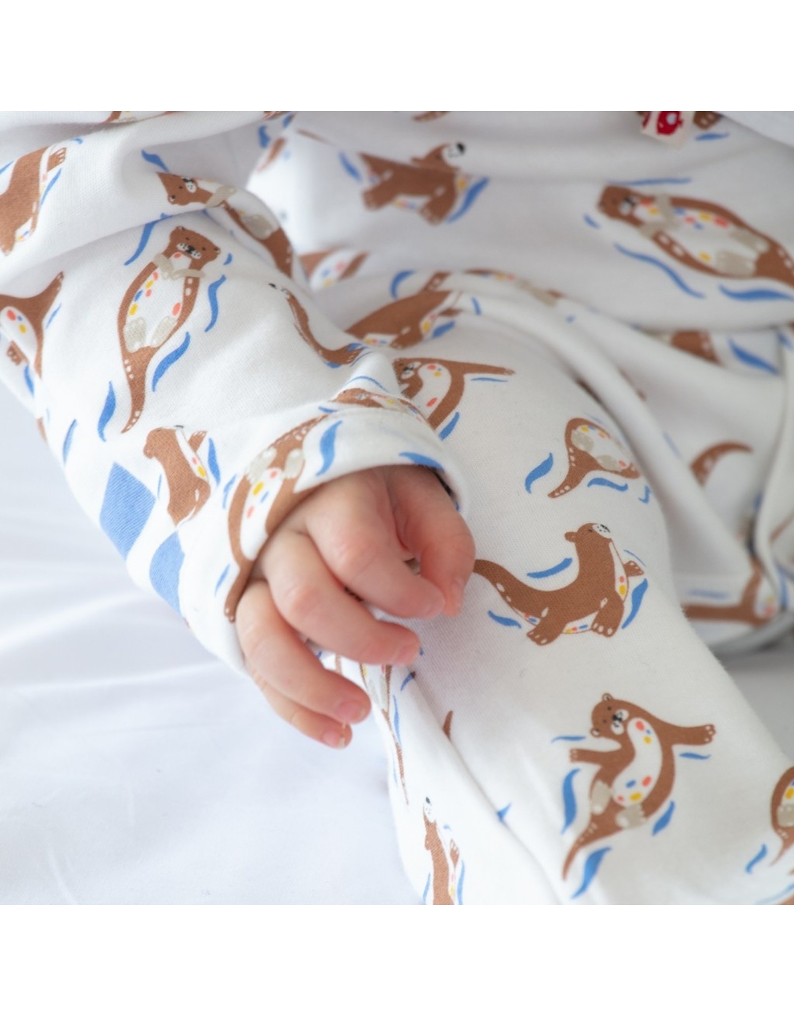 Piccalilly Piccalilly Footed Sleepsuit - Otters