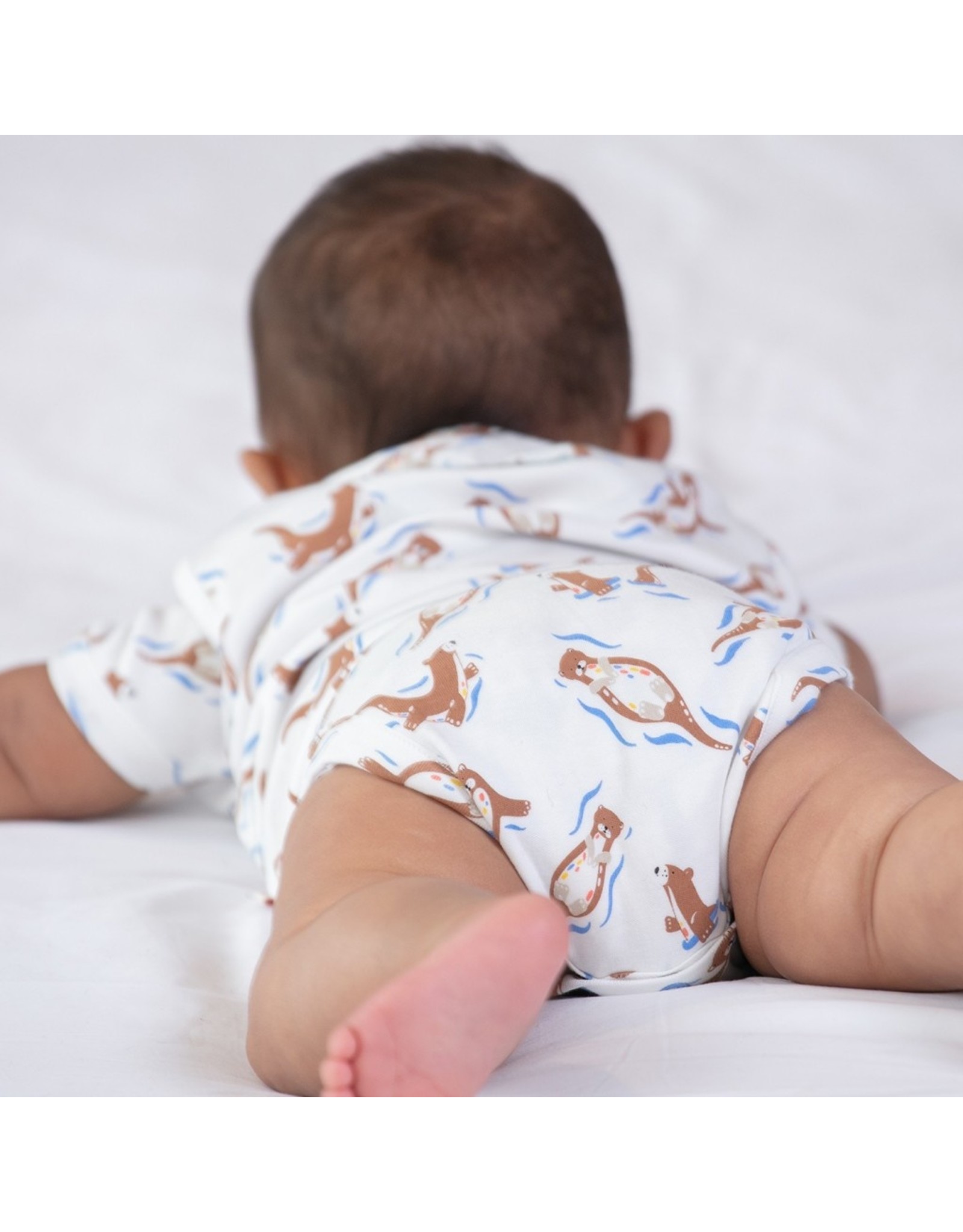 Piccalilly Piccalilly 2 Pack Baby Bodysuits - Otters