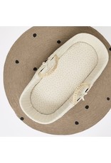 Little Green Sheep Organic Moses Basket Fillted Sheet - Linen Rice