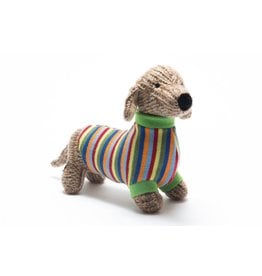 Best Years Knitted Sausage Dog Soft Toy