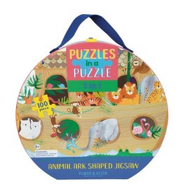 100 Piece 3 in 1 Jigsaw - Jungle Ark