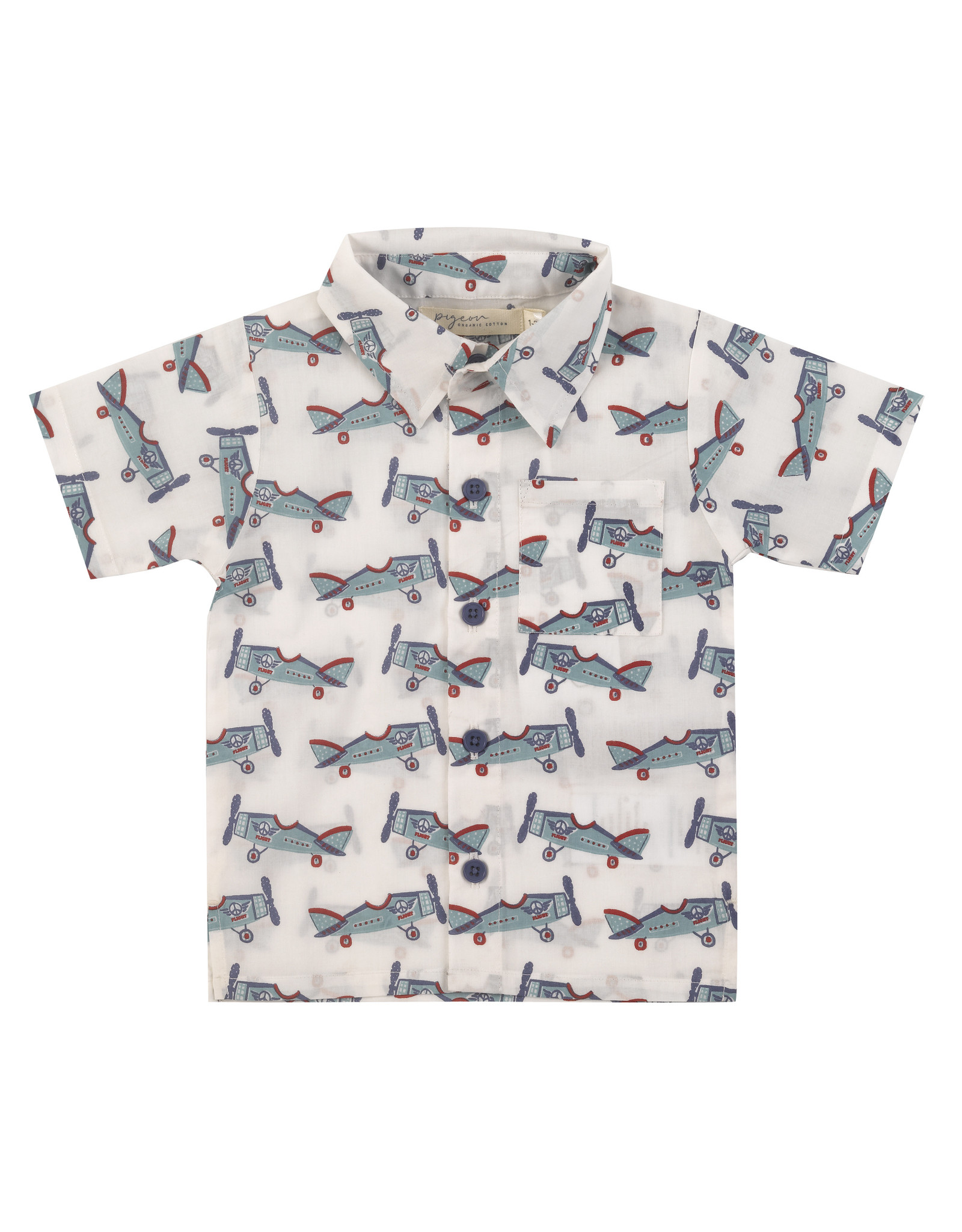 Pigeon Organics Summer Woven Shirt- Aeroplanes