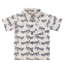 Pigeon Organics Summer Woven Shirt - Aeroplanes