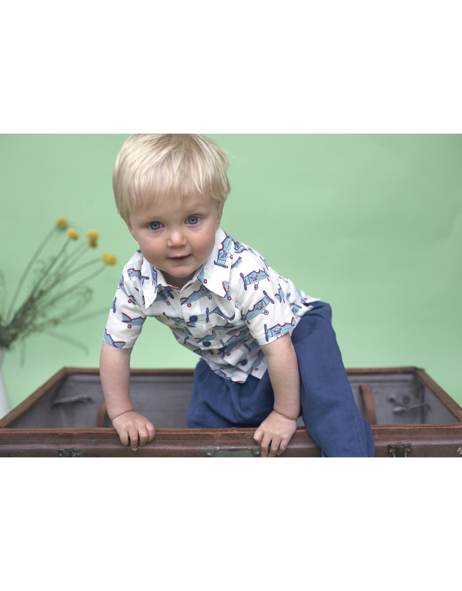 Pigeon Organics Summer Woven Shirt- Aeroplanes