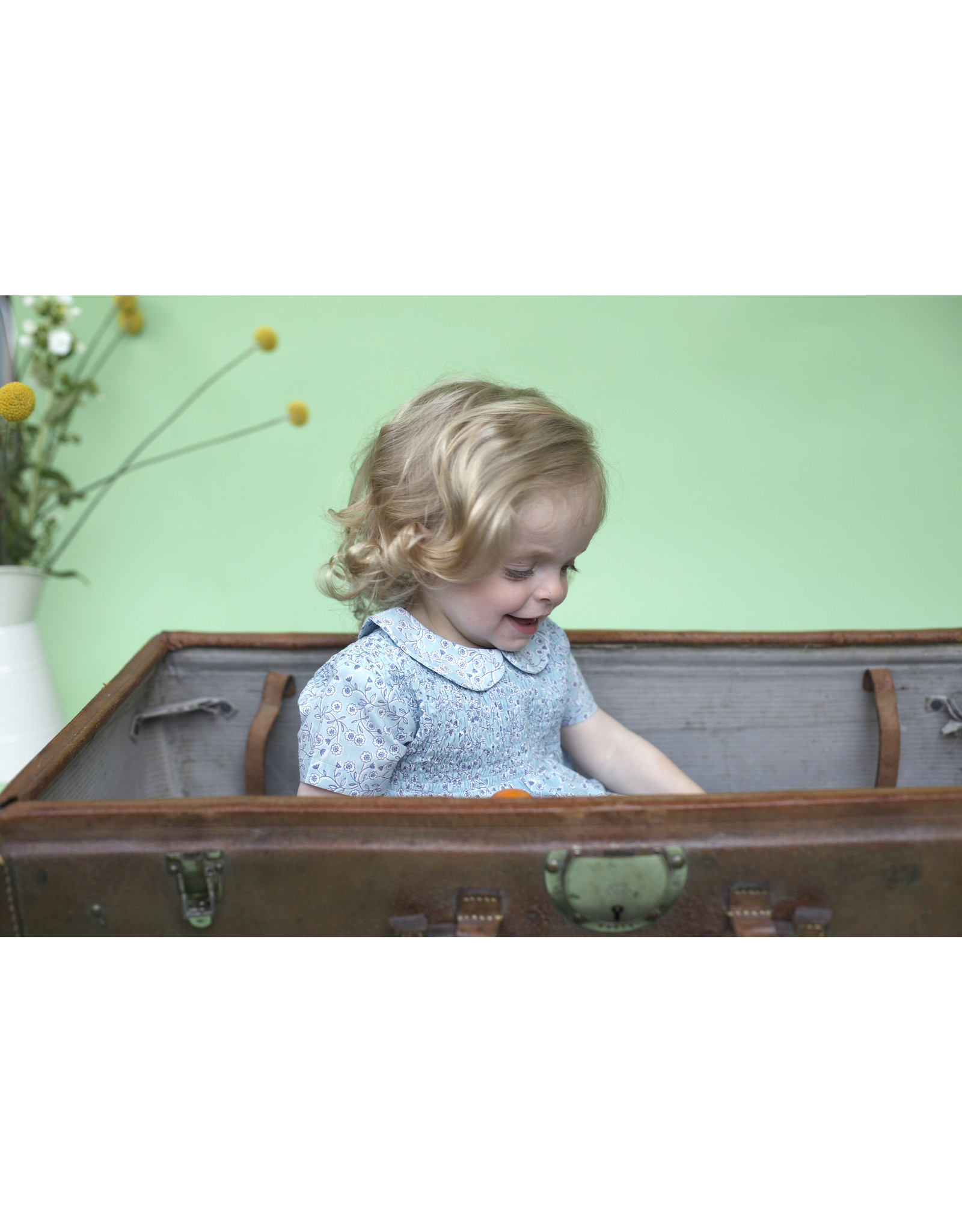 Pigeon Organics Smock Peter Pan Collar Dress- Blossom