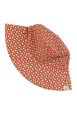 Pigeon Organics  Reversible Sunhat- Block Print Orange