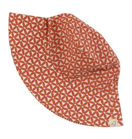 Pigeon Organics Reversible Sun Hat- Block Print Orange