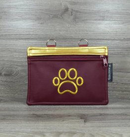 Edelzosse Pet-Passport-Tasche Bordeaux Bestickt