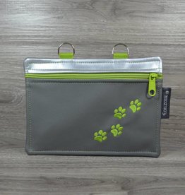 Edelzosse Pet-Passport-Tasche Dunkelgrau Bestickt