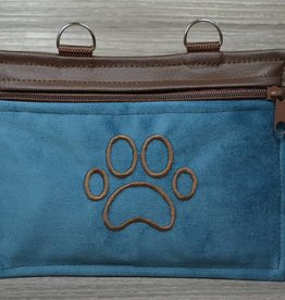 Edelzosse Pet-Passport-Tasche Petrol- Braun