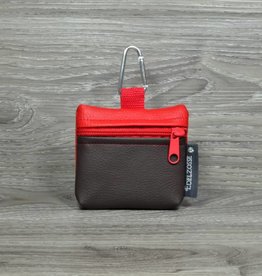 Edelzosse Mini-Tasche Braun- Rot