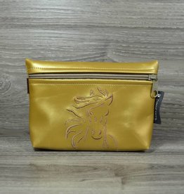 Edelzosse Bauchtasche Gold-Pferd Bestickt
