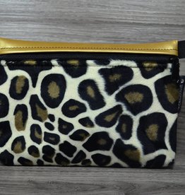 Edelzosse Makeup- Tasche Leopard- Gold