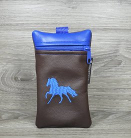 Edelzosse Handytasche Galoppierendes Pferd Royalblau