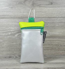 Edelzosse Handytasche Silber- Grün