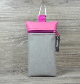 Edelzosse Handytasche Hellgrau- Pink