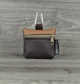 Edelzosse Mini-Tasche Dunkelbraun-Hellbraun