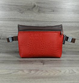 Edelzosse Notfalltasche Kroko Rot