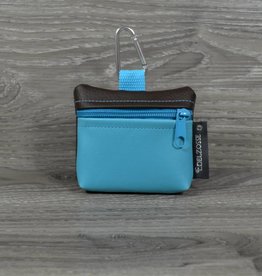 Edelzosse Mini-Tasche Türkis-Braun