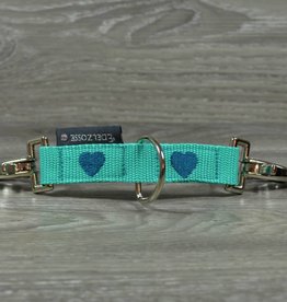 Edelzosse Longierbrille Mint-Herz- Bestickt