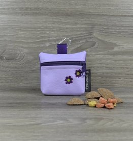 Edelzosse Mini-Tasche Flieder-Lila-bestickt