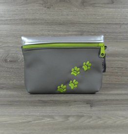 Edelzosse Bauchtasche  Dunkelgrau-Silber