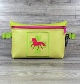 Edelzosse Notfalltasche Lemon-Pink Bestickt