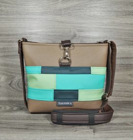 Edelzosse Crossbody Premium Patch Braun- Türkis