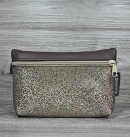 Edelzosse Bauchtasche  Metallic Braun