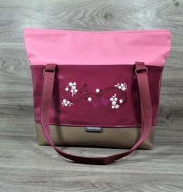 Edelzosse Shopper- Handtasche-Beere Lack