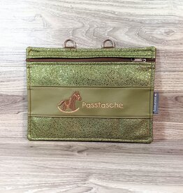 Edelzosse Equidenpasstasche Grün Stone