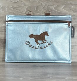 Edelzosse Equidenpasstasche Hellblaumetallic