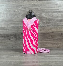 Edelzosse Flaschenhalter Zebra Pink inkl. Flasche