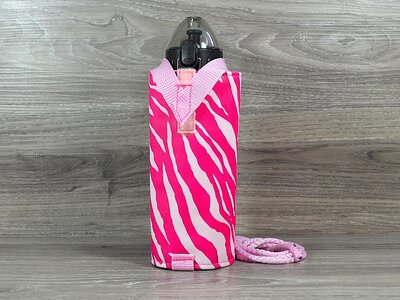 Edelzosse Flaschenhalter Zebra Pink inkl. Flasche