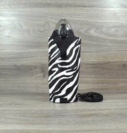 Edelzosse Flaschenhalter Zebra -Schwarz inkl. Flasche