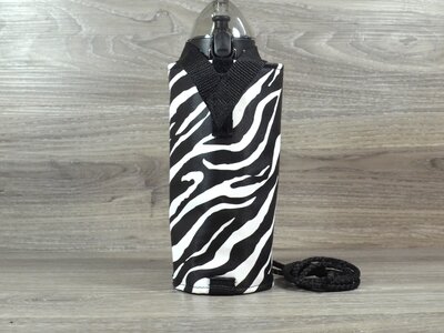 Edelzosse Flaschenhalter Zebra -Schwarz inkl. Flasche