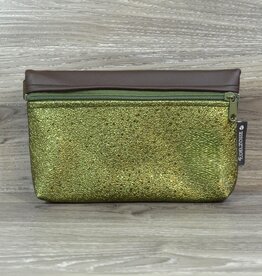 Edelzosse Bauchtasche Stone Grün-Braun