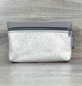 Edelzosse Bauchtasche  Silber Stone - Grau