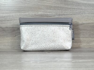 Edelzosse Bauchtasche  Silber Stone - Grau
