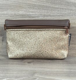 Edelzosse Bauchtasche  Taupe Stone-Braun