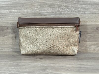 Edelzosse Bauchtasche  Taupe Stone-Braun