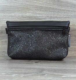 Edelzosse Bauchtasche  Schwarz Stone