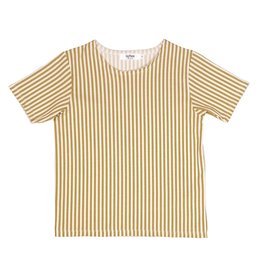 SayPlease Say Please T-Shirt in ecru und khaki gestrift