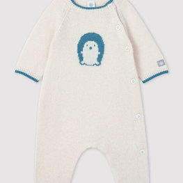 Petit Bateau ⋙ Petit Bateau Gestrickter Baby-Langoverall mit Jacquard-Muster ♡