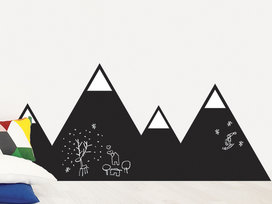 Chispum bemalbarer Wandsticker Mountains Blackboard | von Chispum